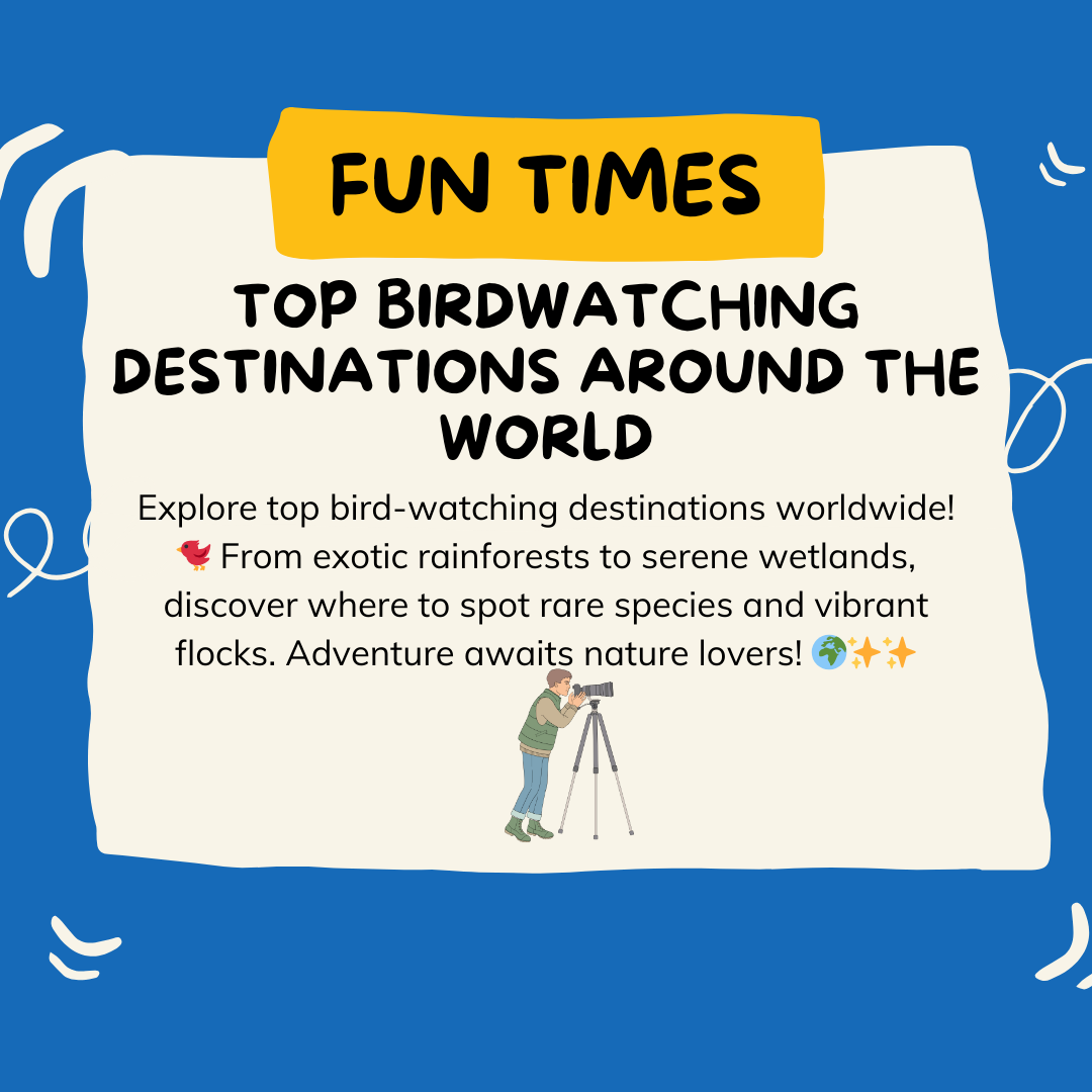 Top bird watching destinations around the world for birding adventurers.